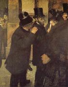 Edgar Degas In the Bourse France oil painting artist